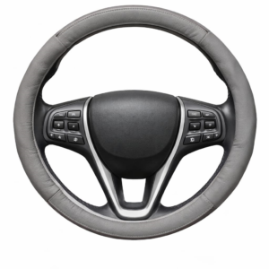 כיסוי הגה יוקרתי בצבע אפור